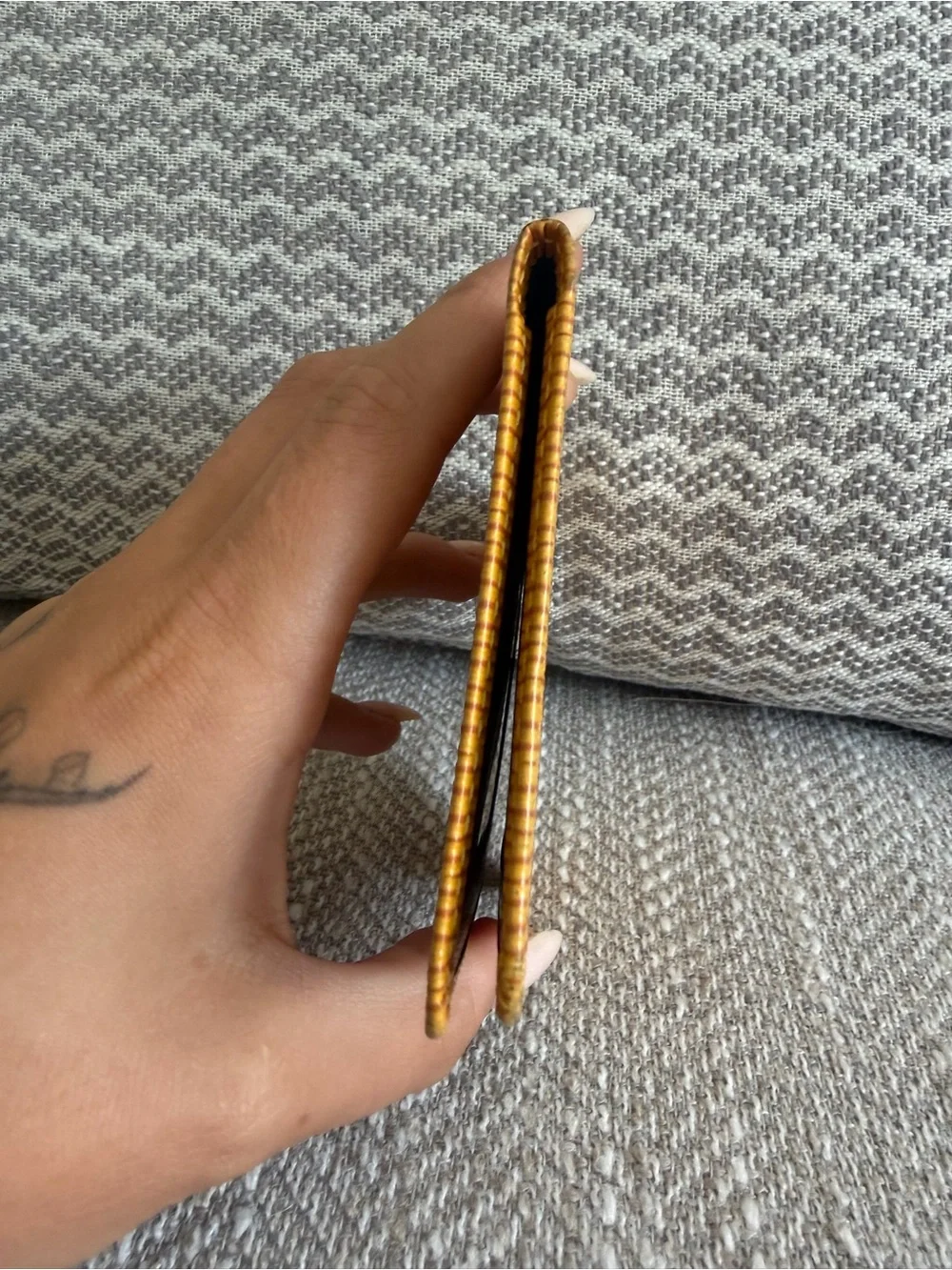 Louis Vuitton Epi Leather Mustard Yellow Card Holder ID Wallet Made in France